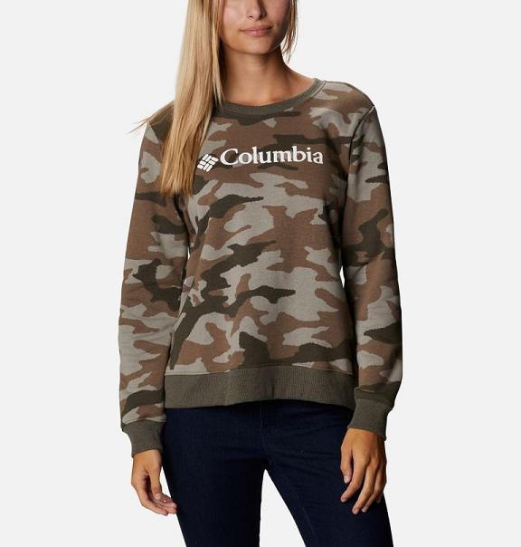 Columbia Logo Hoodies Green For Women's NZ91258 New Zealand